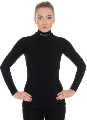 BLUZA TERMOAKTYWNA DAMSKA BRUBECK MERINO WOOL LS1665W CZARNY